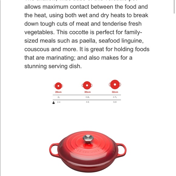 Le Creuset new #30 braiser volcanic - Picture 11 of 15
